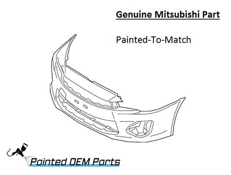 Painted Mitsubishi Lancer Front Bumper Cover Genuine Oem