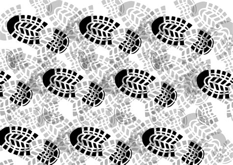 detailed black  white bootprint stock vector colourbox