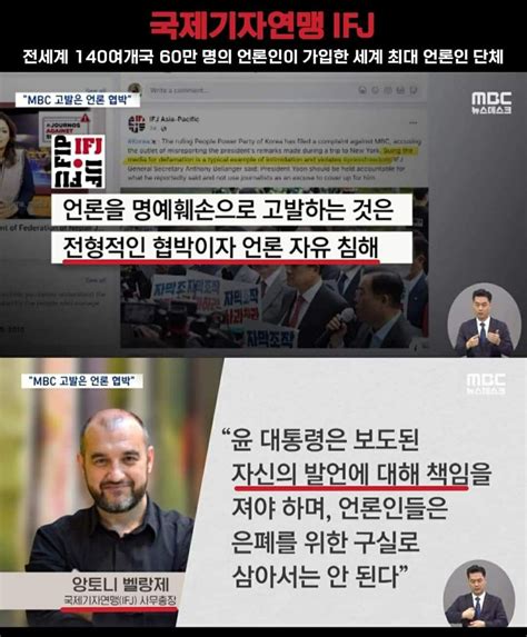 국제기자연맹ifj은 전 세계 140여개국 180여개 매체 소속 60만명의 언론인이 가입한 세계 최대의 언론인 단체다 Ifj