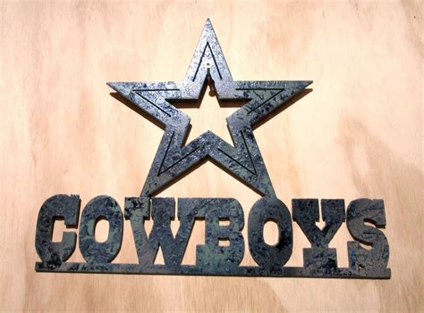 Dallas Cowboys Football Wall Metal Arte Decoración Logotipo Etsy