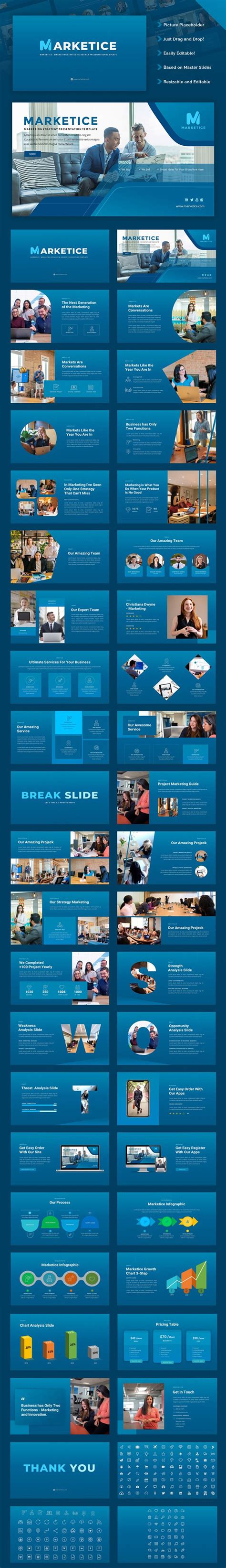 Marketice Marketing Strategy Agency Presentation Keynote Template