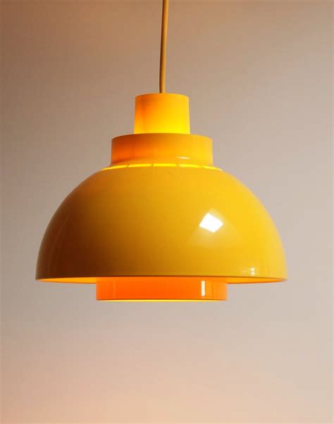 Mid Century Yellow Pendant Light Minisol By K Kewo For Nordisk Solar