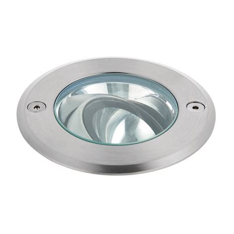 Saxby Hoxton 79195 Led Stainless Steel Clear Glass Ip67 6w 4000k 108mm Dia Outdoor Ground