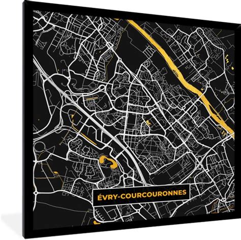 Fotolijst Incl Poster Stadskaart Plattegrond Vry Courcouronnes