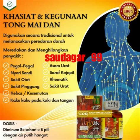 Jual Tong Mai Dan Tongmai Dan Tongmaidan Original Untuk Obat Nyeri