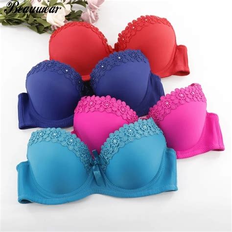 Beauwear Strapless Push Up Bra Sexy Women Underwear Padded Breast Lift Up Bh Floral Lace