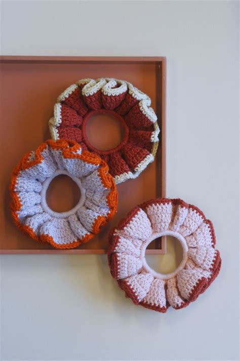 Easy Crochet Ruffle Scrunchies Free Pattern Love Handmade