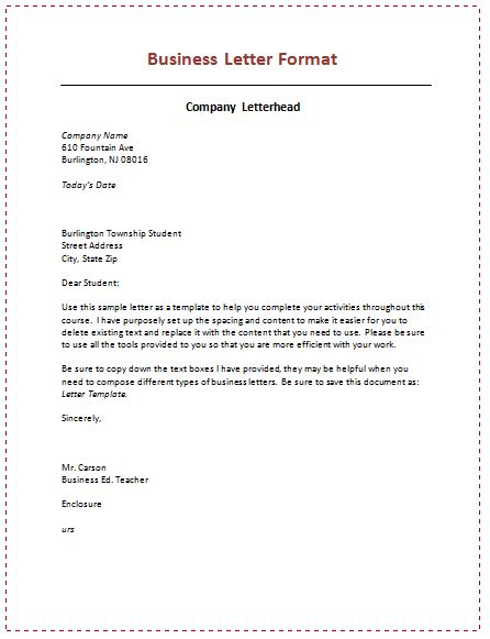 Best Business Letter Examples Format And Templates Tpspoint