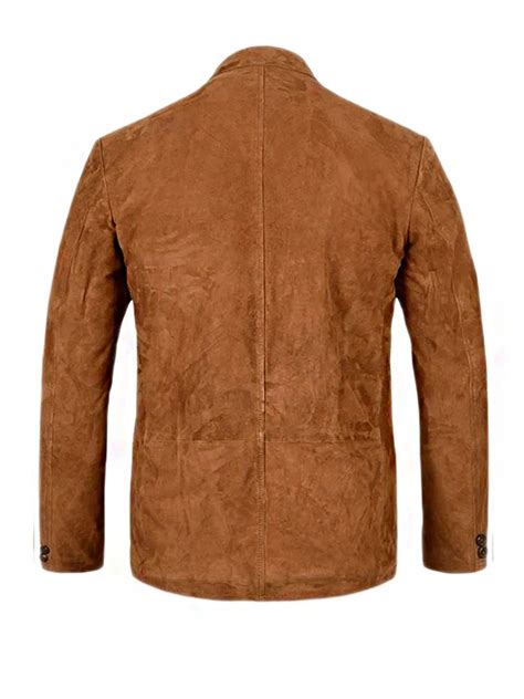 Mens Four Pockets Suede Leather Blazer Jackets Junction