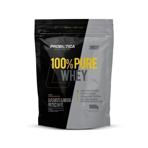 100 Pure Whey Refil 900g Probiótica Whey Protein Magazine Luiza