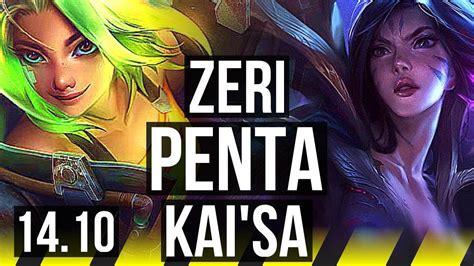 ZERI Zilean Vs KAI SA Karma ADC Penta Rank 4 Zeri TR