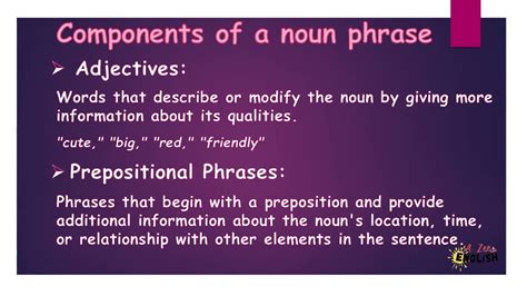 Noun Phrases In English Grammar Nounphrase Youtube