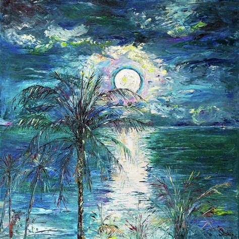 Hawaii Moonlit Night Painting By Natalia Shchipakina Fine Art America