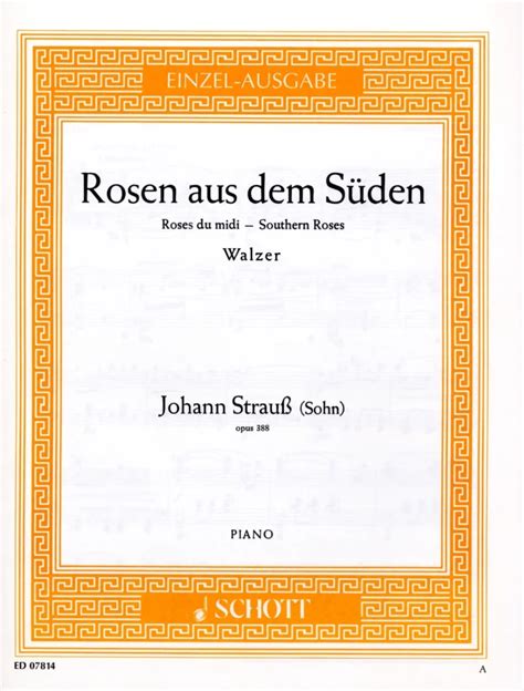 Rosen aus dem Süden op 388 von Johann Strauß Sohn im Stretta Noten