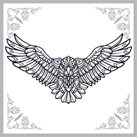 Eagle Mandala Arts Isolated On White Background 11825755 Vector Art At