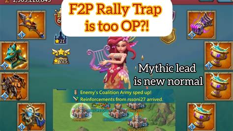 M F P Rally Trap Vs Mythic Mix Blasts Kvk Lords Mobile