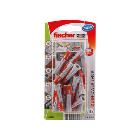 Bucha Nylon Mm Concreto Poroso Duopower Pe As Fischer Leroy