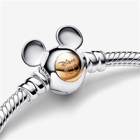 Disney 100th Anniversary Mickey Charm And Bracelet T Set Two Tone