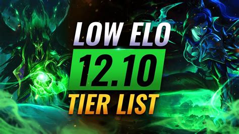 New Low Elo Patch Tier List League Of Legends Gameign