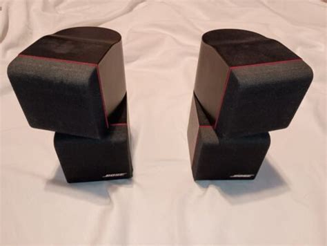 Two Bose Red Line Double Cube Satellite Lifestyle Acoustimass