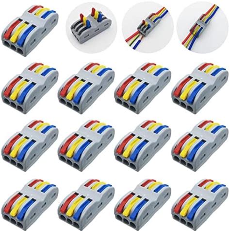 Compact Wire Connectors CTRICALVER 6 Pcs Compact Splicing Connectors