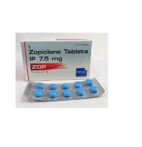 Zop 7 5mg Tablet For Insomnia Composition Zopiclone At Rs 50