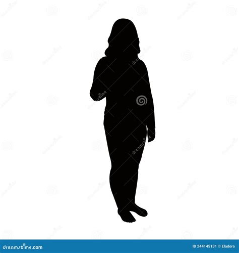 Un Vecteur Silhouette Du Corps Debout D Une Femme Illustration De