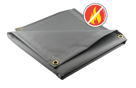 Gray Fire Retardant Vinyl Tarps - 18 oz | Tarps & Tie-Downs