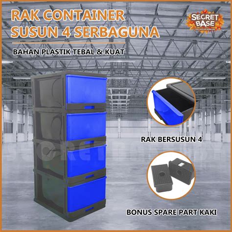 Jual LACI CONTAINER SUSUN 4 Laci Plastik Susun Lemari Pakaian