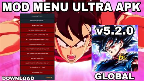 Dragon Ball Legends MOD MENU ULTRA V5 2 0 APK Dragon Ball Legends