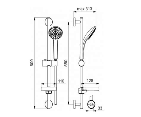 Ideal Standard Rain Zestaw Prysznicowy Chrom B Aa Outlet Tanie