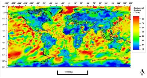 Global Geothermal Gradient Map Estimated By The Interpolation Of Direct Download Scientific