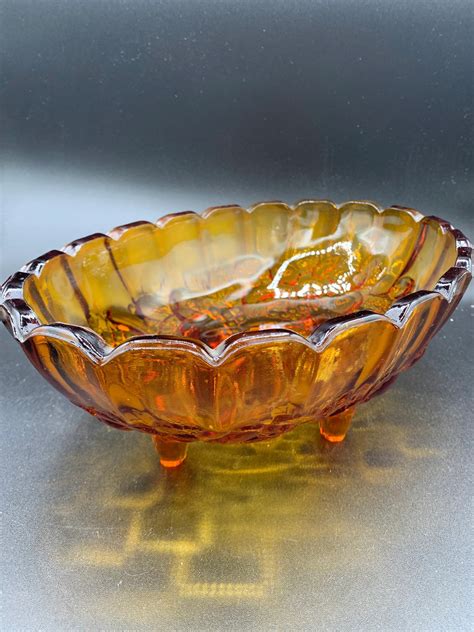 Vintage Amber Glass Fruit Bowl Glass Designs