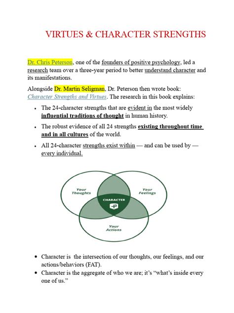 Virtues And Character Strengths Pdf Courage Virtue