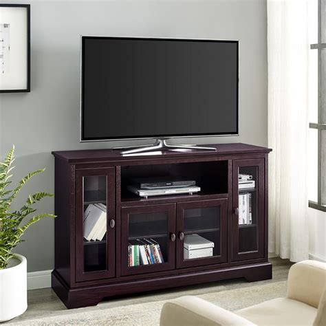 Walker Edison Furniture Company Highboy 52 In Espresso Composite TV