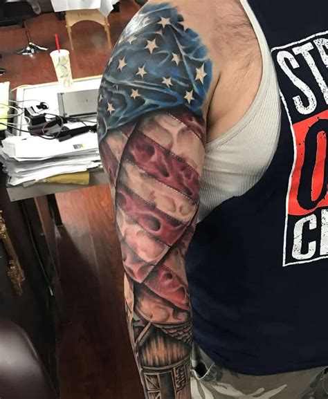 Top 89 American Flag Sleeve Tattoo Ideas 2021 Inspiration Guide