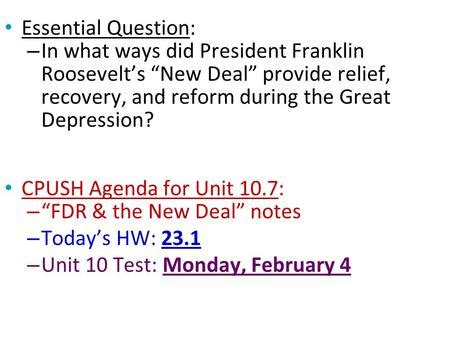 Essential Question Essential Question To What Extent Did Franklin