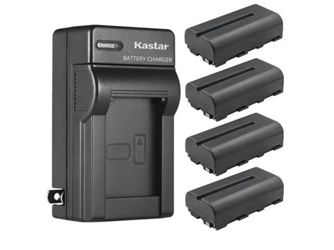 Kastar 4 Pack NP F550 NP F570 Battery And AC Wall Charger Replacement