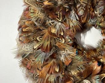 Plucking Fabulous Peacock Feather Wreath Decorative Natural Etsy