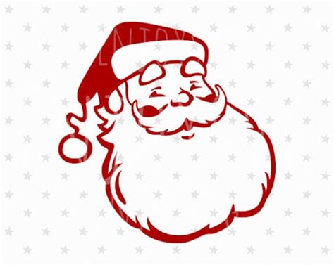 Santa Svg Santa Svg File Santa Svg Vintage Santa Svg Santa Etsy