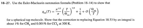 Solved Use The Euler Maclaurin Summation Formula Problem