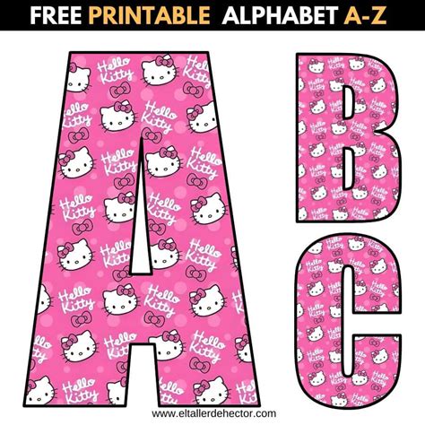 Hello Kitty Alphabet Letters En 2024 Abecedario Para Imprimir Abecedario Lettering Cosas De