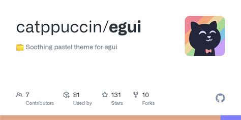 GitHub - catppuccin/egui: 📁 Soothing pastel theme for egui