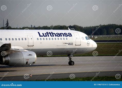 Lufthansa A Airplane Close Up View Of Cabin Crew In Frankfurt