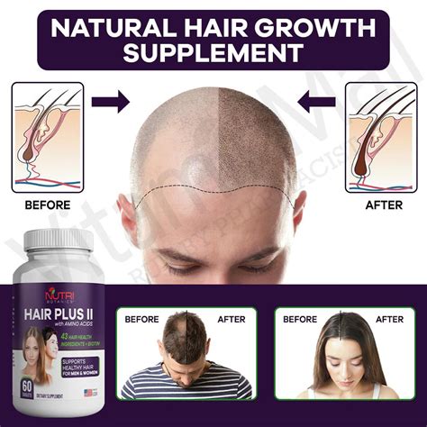 Hair Plus Ii With Amino Acids Hair Growth Supplement Stop Hair Loss