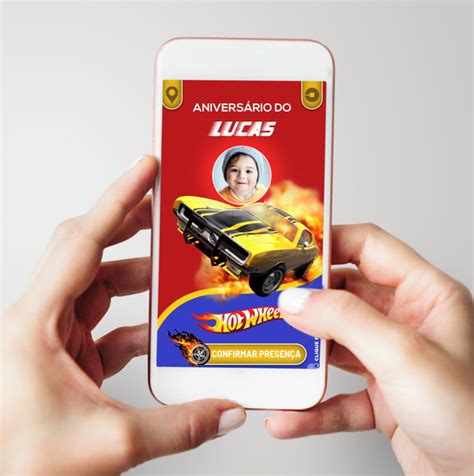 Convite Interativo Aniversário Hot Wheels Elo
