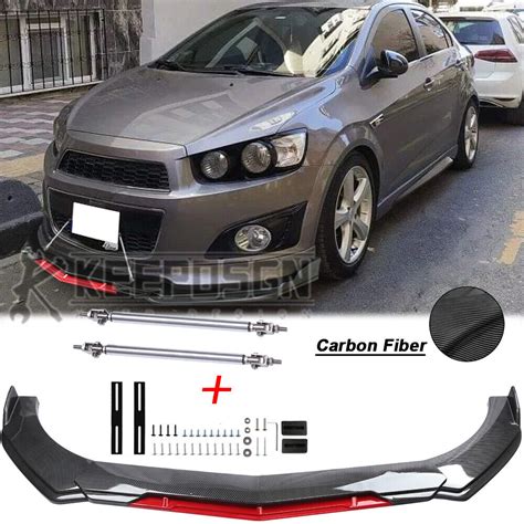 CARBON FIBER Front Bumper Lip Splitter Body Kit Parts For Chevy Aveo