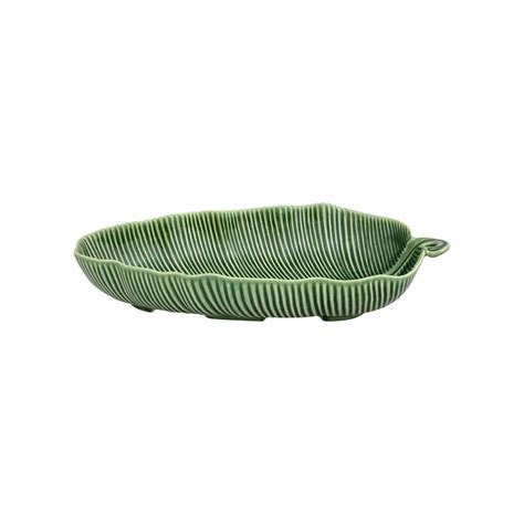 Bordallo Pinheiro Leaves Salad Bowl 395 Banana Leaf Green Gracious Style