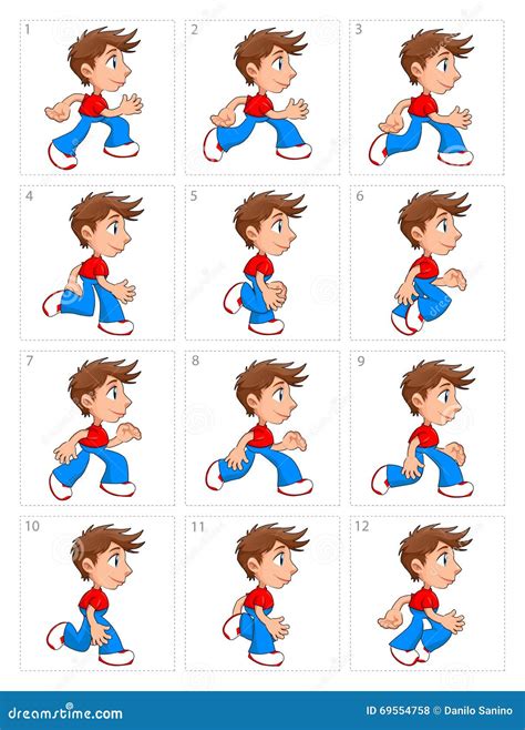 Animation Of Boy Walking. Vector Illustration | CartoonDealer.com #46269948