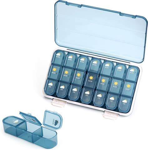 Amazon Weekly Pill Organizer Times A Day Day Pill Boxes For